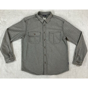 Patagonia RARE Welding Workwear Shirt Medium Organic Cotton Heavyweight Striped